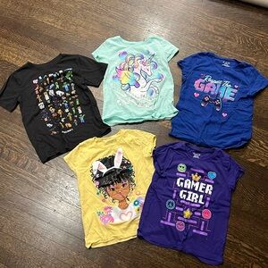 Bundle of 5 girls t-shirts, size 7/8
